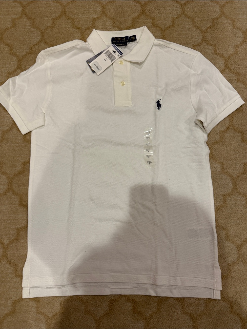Polo by Ralph Lauren Men’s White Polo with Navy Pony